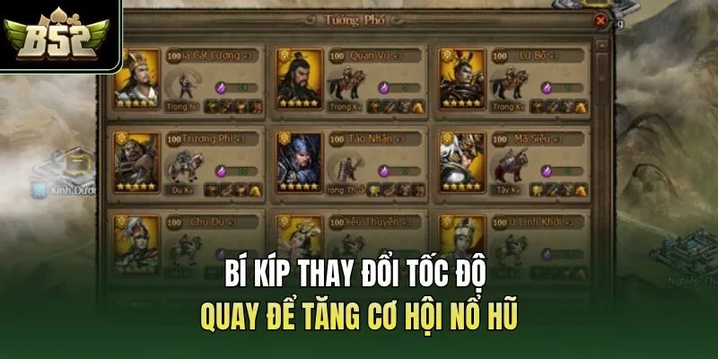 Bí kíp thay đổi tốc độ quay để tăng cơ hội nổ hũ